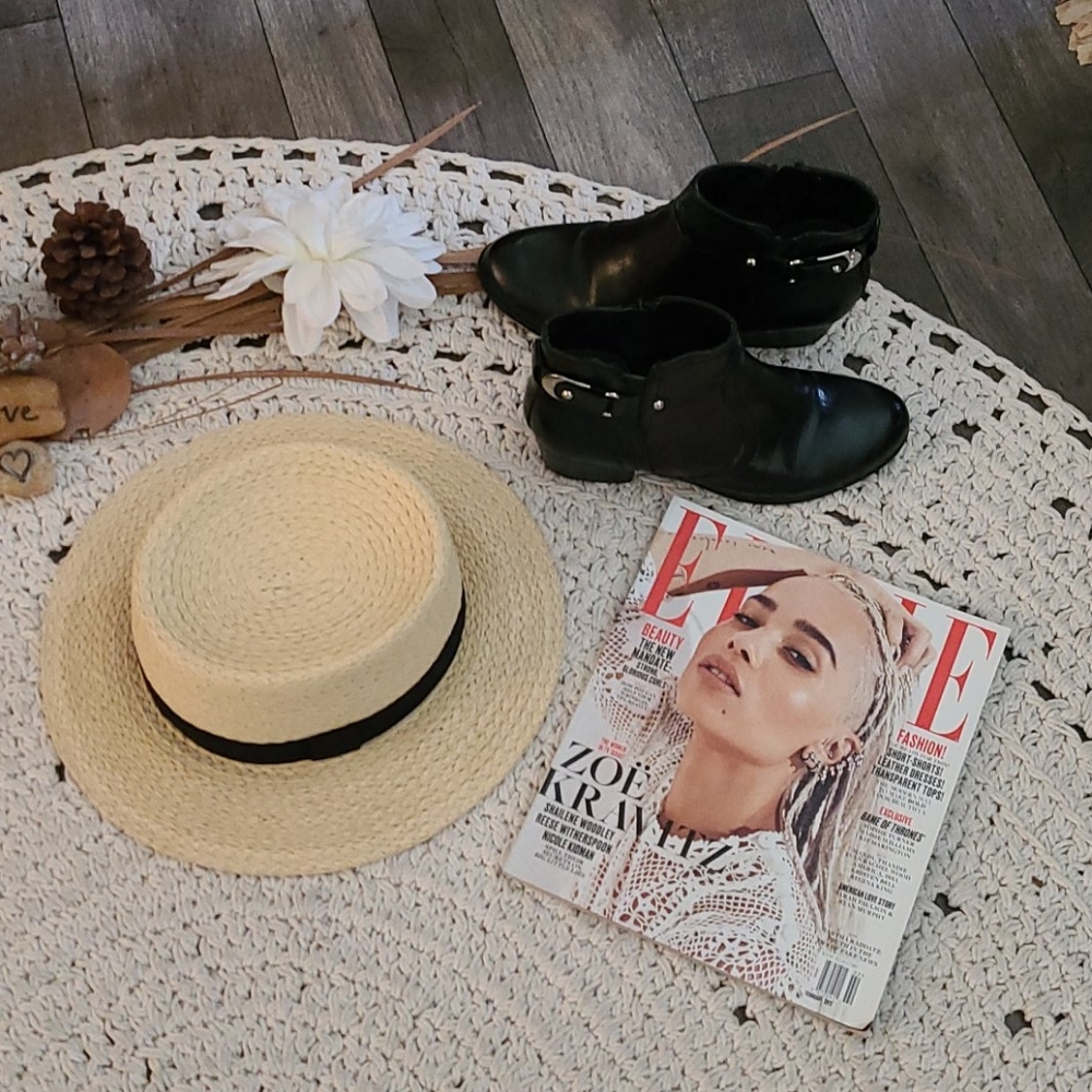 SUMMER CREME AND BLACK HAT.BO HO CHIC - Picture 16 of 16